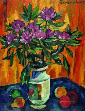 Flores Painting - naturaleza muerta con peonías en un jarrón Petr Petrovich Konchalovsky flores impresionismo